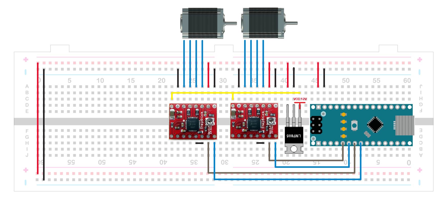 18° 2-Phase 4-Wire Micro Stepper Motor Arduino - DFRobot